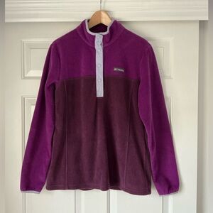 Columbia Benton Springs Half Snap Two-Tone Purple Fleece Pullover